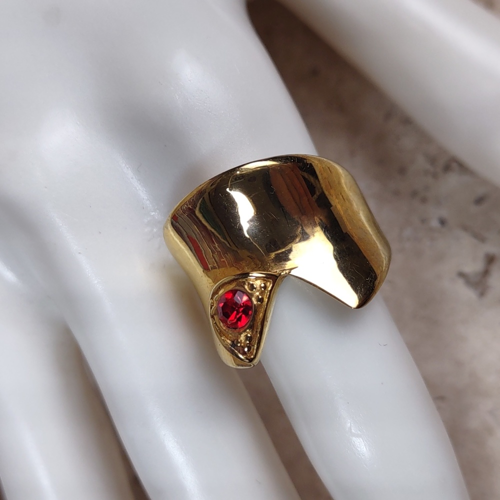 Rustic Cuff Gold Folded Band Ring